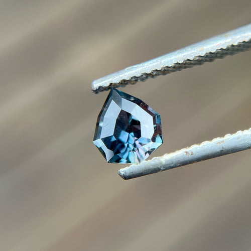 1.38ct Precision Cut Blue Sapphire Gemstone from The Umba Valley, Tanzania