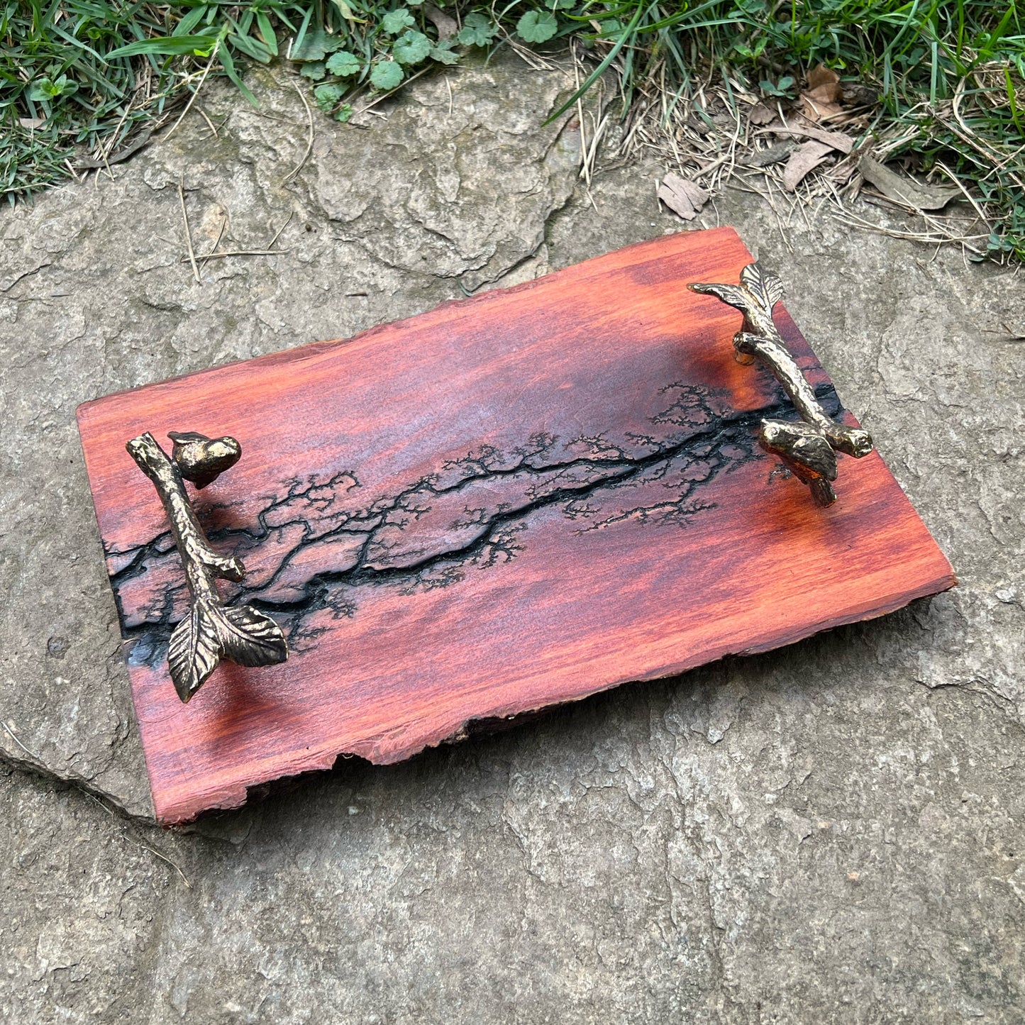 Fractal Burning Wooden Charcuterie Board