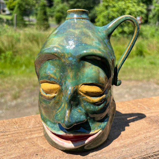 Handmade Pottery Facejug #16 “Lucious”