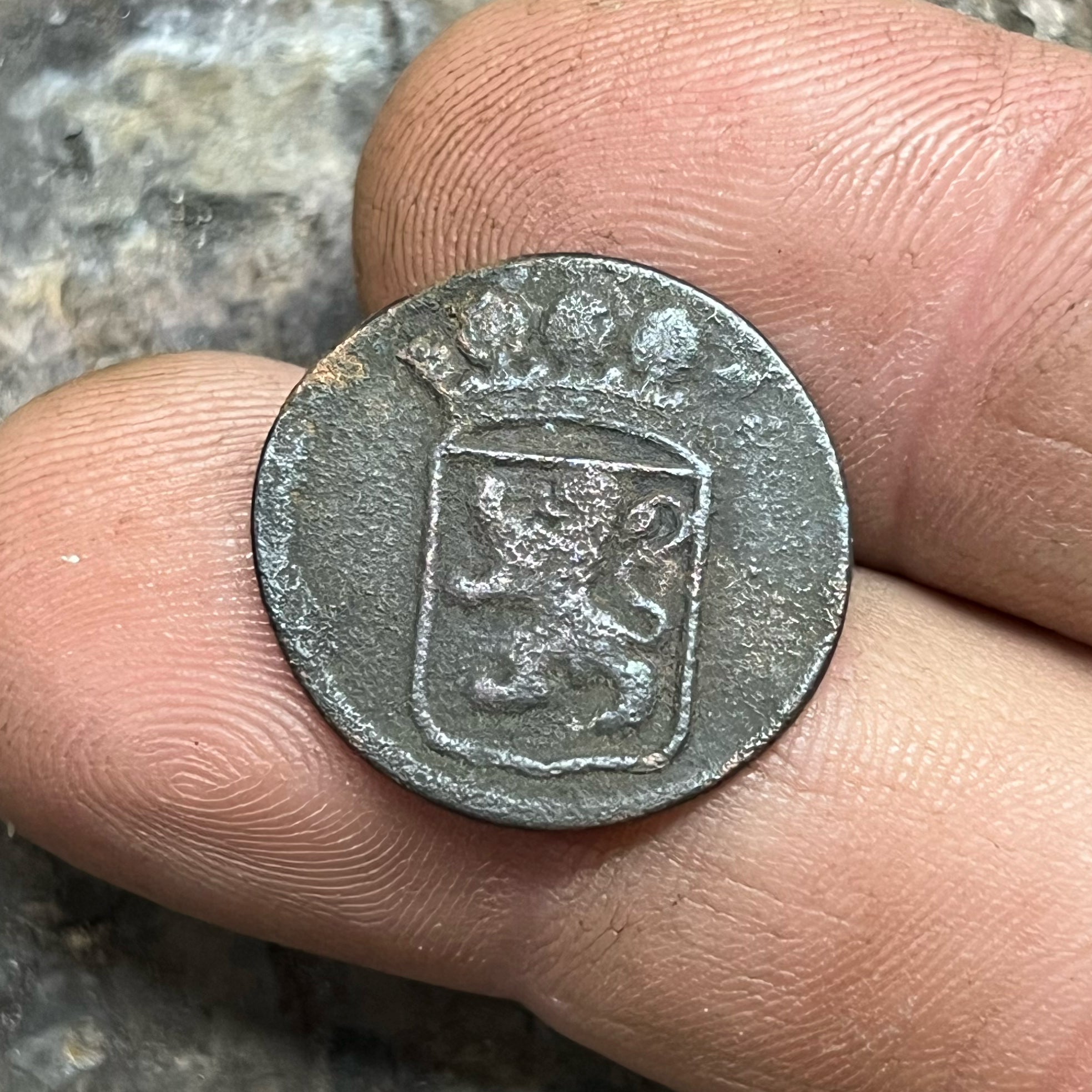 1736 Dutch East India Company (VOC) Copper 1 Duit Colonial Copper Coin