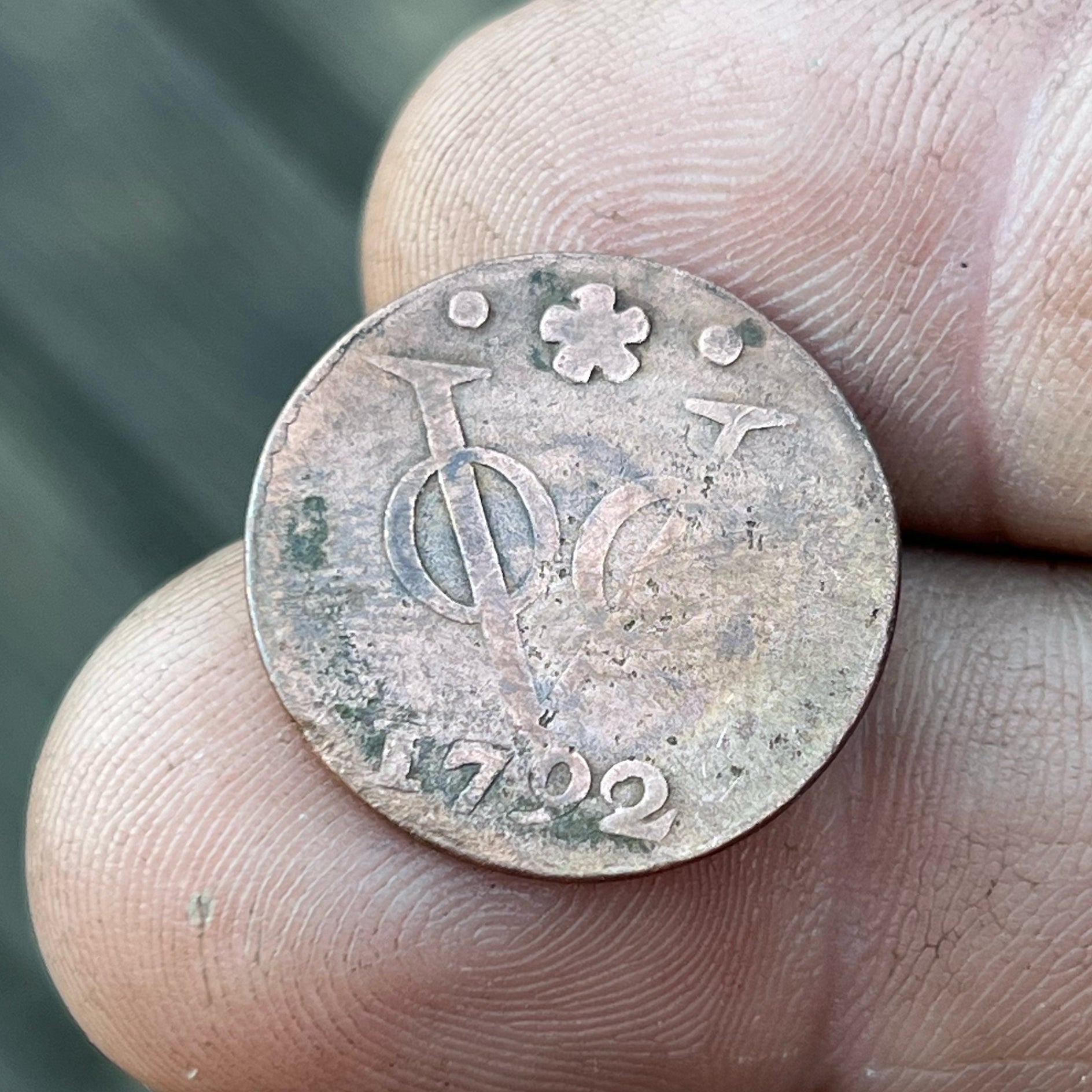 1792 Dutch East India Company (VOC) Copper 1 Duit Colonial Copper Coin