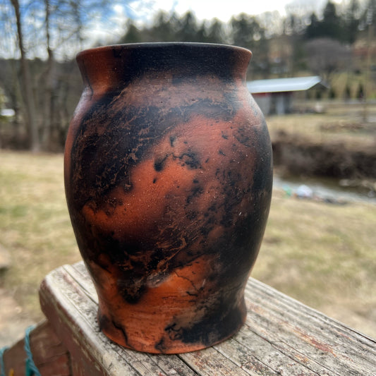 Handmade Pottery Raku Fired Pot