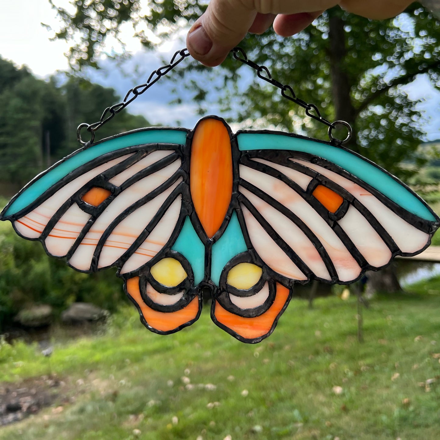 Moth Stained Glass Suncatcher