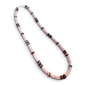 Pink Conch and Purple Spiny Beaded Necklace with Sterling Silver Clasp Jewelry