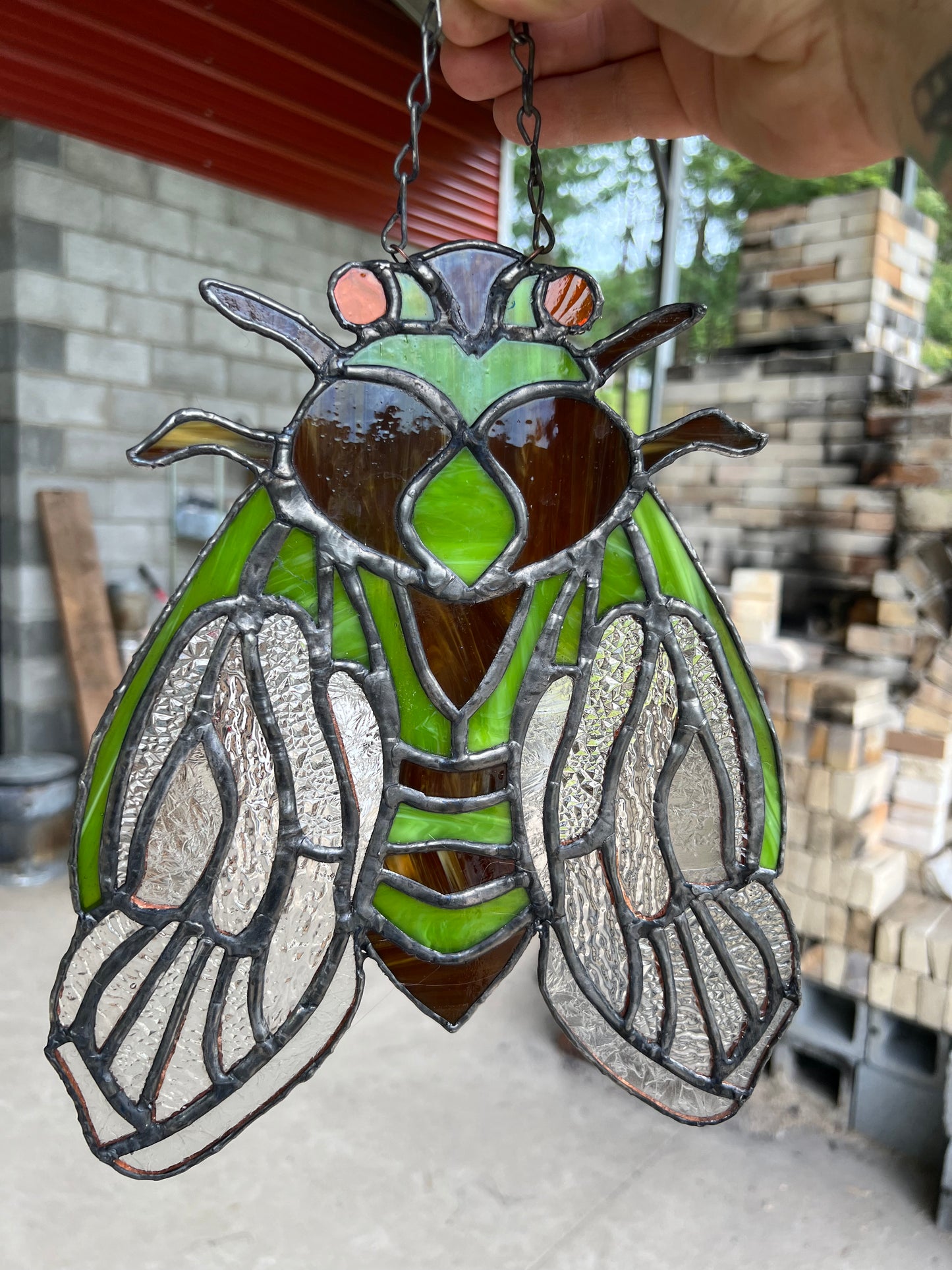 Cicada Stained Glass Suncatcher