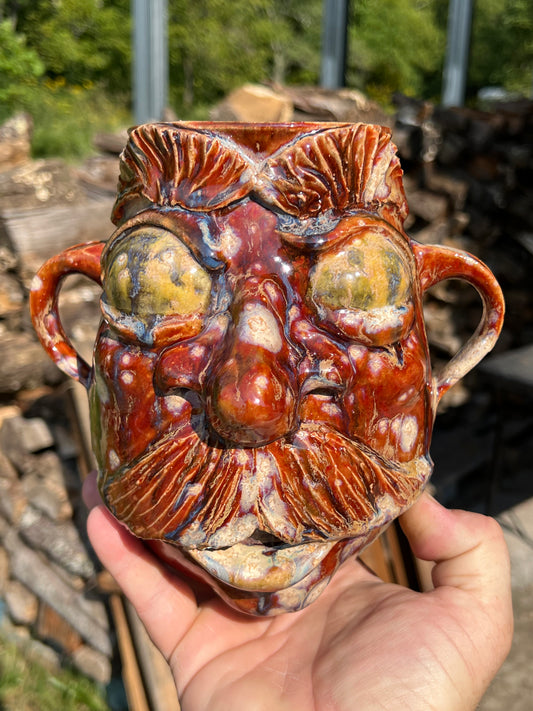 Handmade Pottery Facejug #13 “The Colonel”