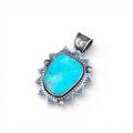 Ithaca Peak Turquoise Silver Pendant