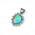 Turquoise Mountain Turquoise Silver Pendant