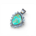 Turquoise Mountain Turquoise Silver Pendant