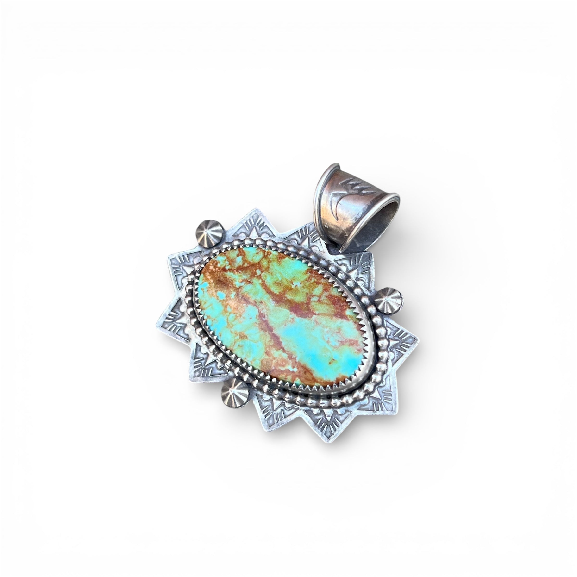 Stella Blue Turquoise Silver Pendant