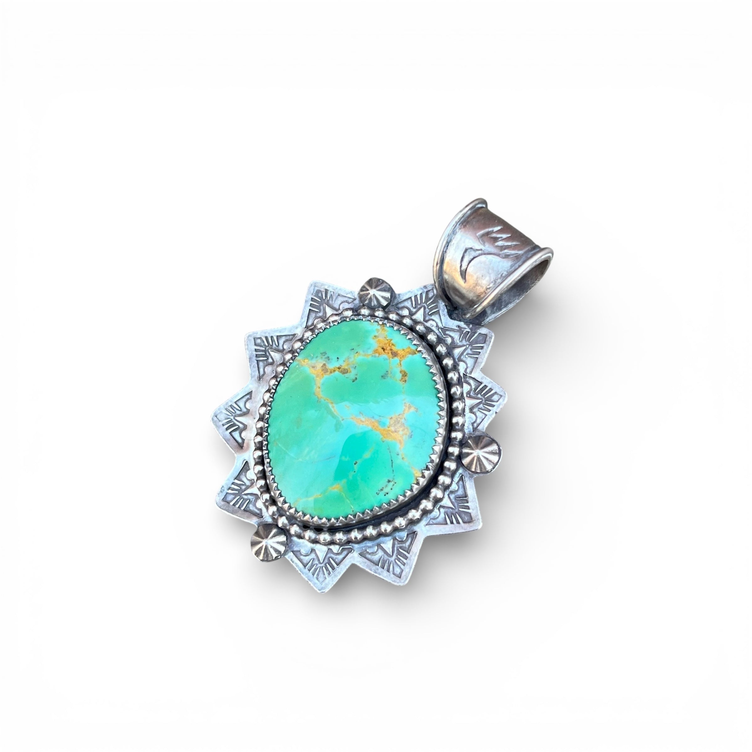 Turquoise Mountain Turquoise Silver Pendant