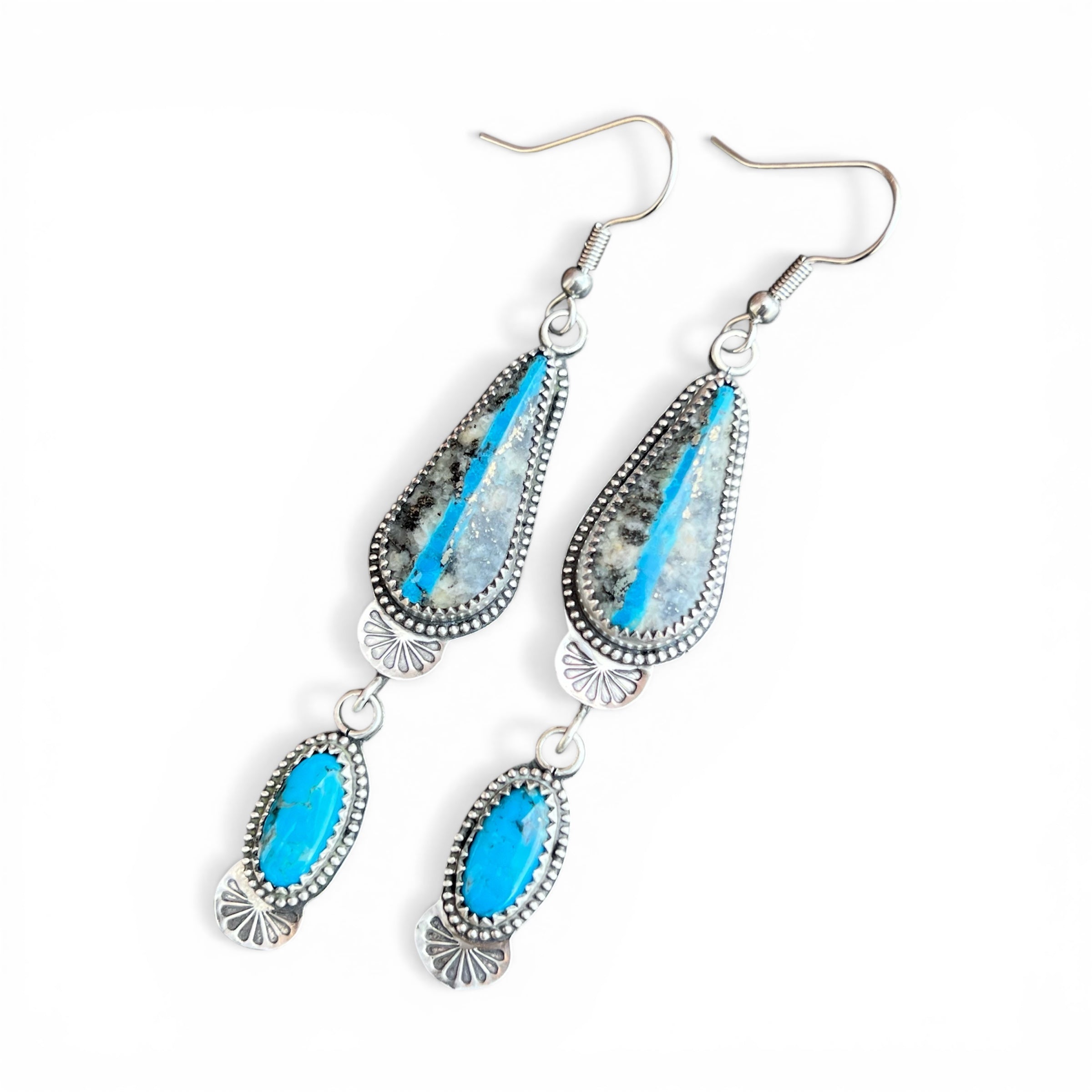 Ithaca Peak Ribbon with matching accents Sterling Silver Earrings