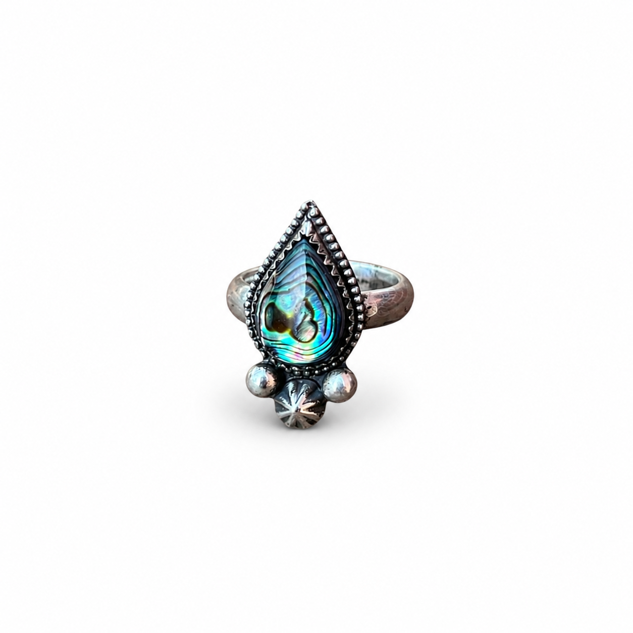 Abalone Ring in Sterling Silver Size 5 1/2