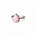 Pink Conch Stack Ring in Sterling Silver Size 8 1/2
