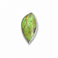 Porcelain Gaspeite in Silver Pendant