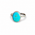 Royston Turquoise Stack Ring in Sterling Silver Size 7