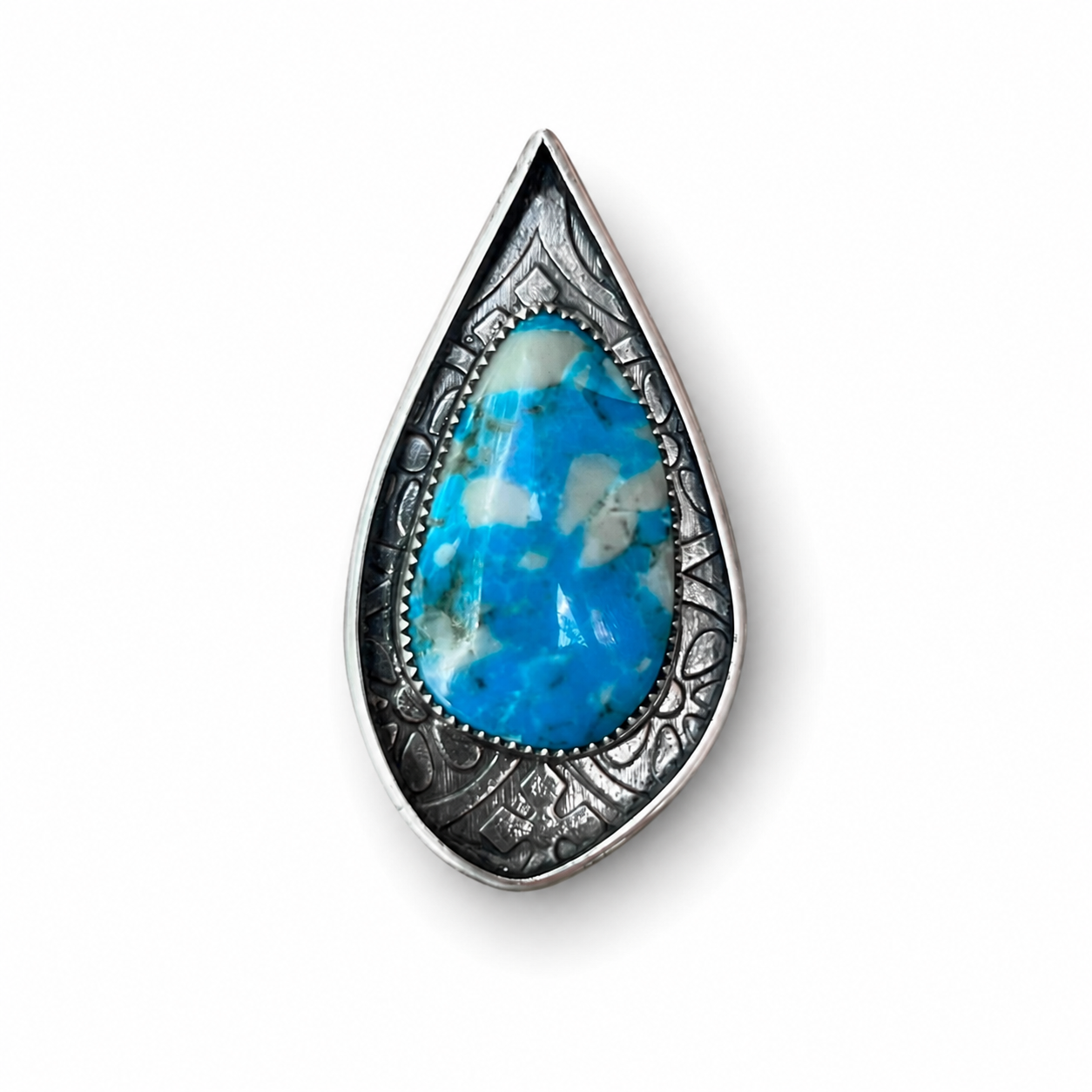 Ithaca Peak Turquoise in Silver Pendant