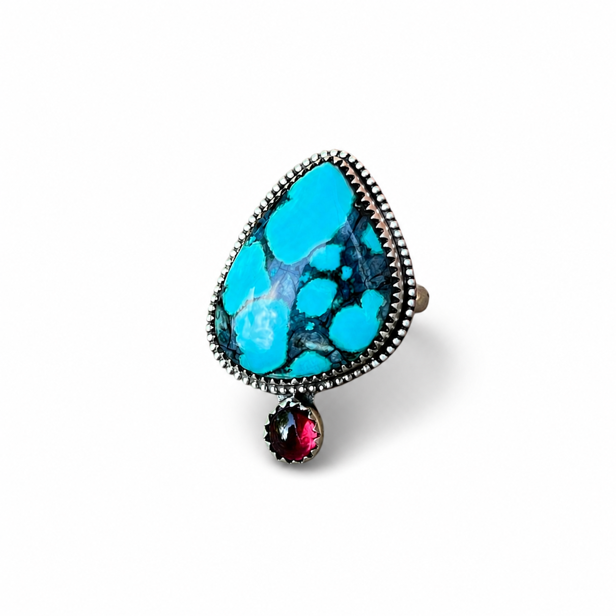 Hubei Turquoise Ring in Sterling Silver Size 6
