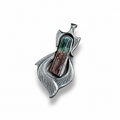 Morro Redondo Tourmaline in Silver Pendant
