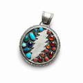 13 Point Mosaic in Silver Pendant