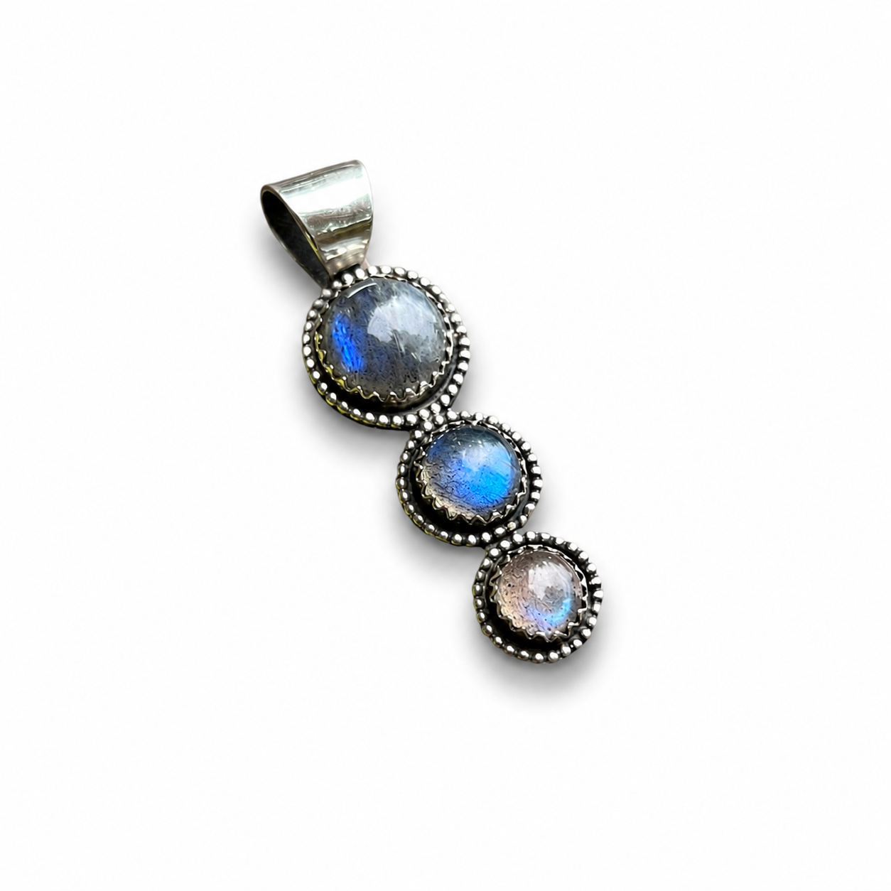 Labradorite Cascade in Silver Pendant