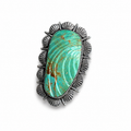 Desert Current Kingman Turquoise in Silver Pendant