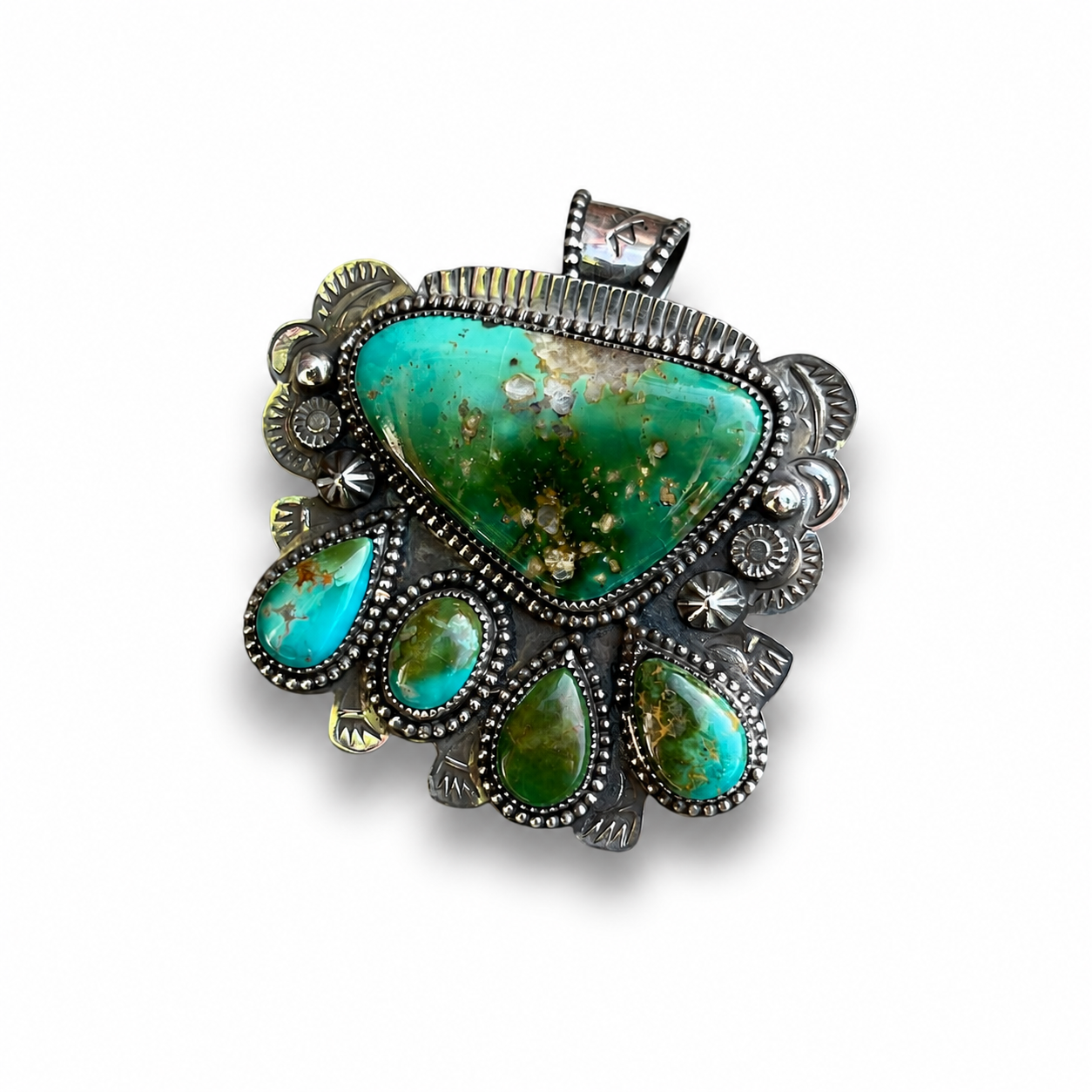 Royston Turquoise in Silver Pendant