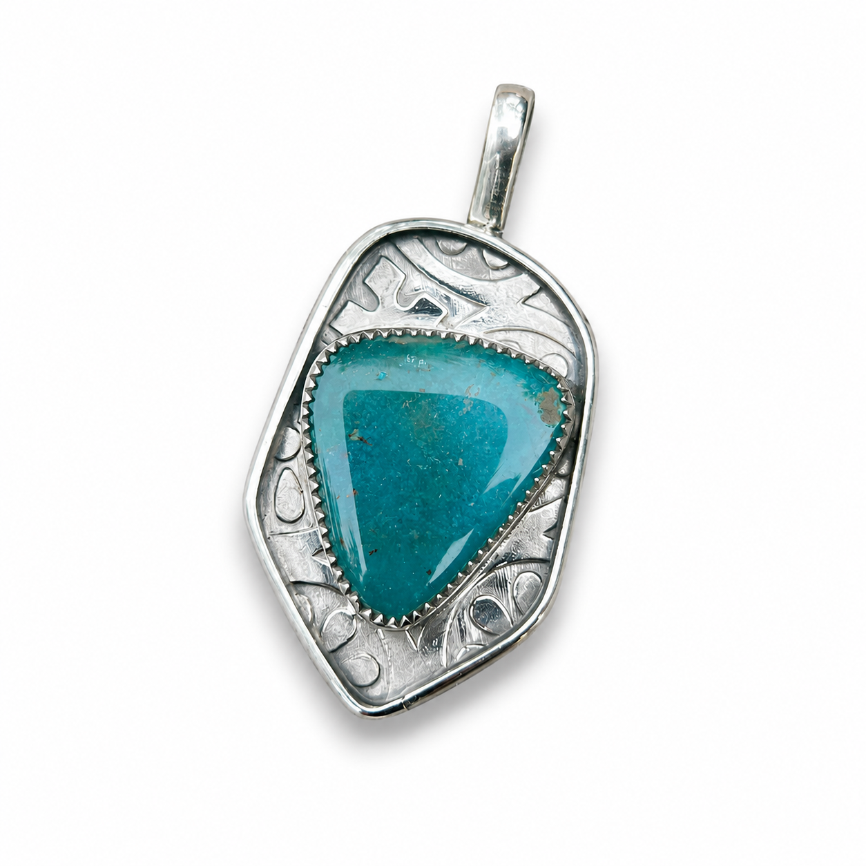 Gem Silica from The Inspiration Mine in Arizona Silver Pendant