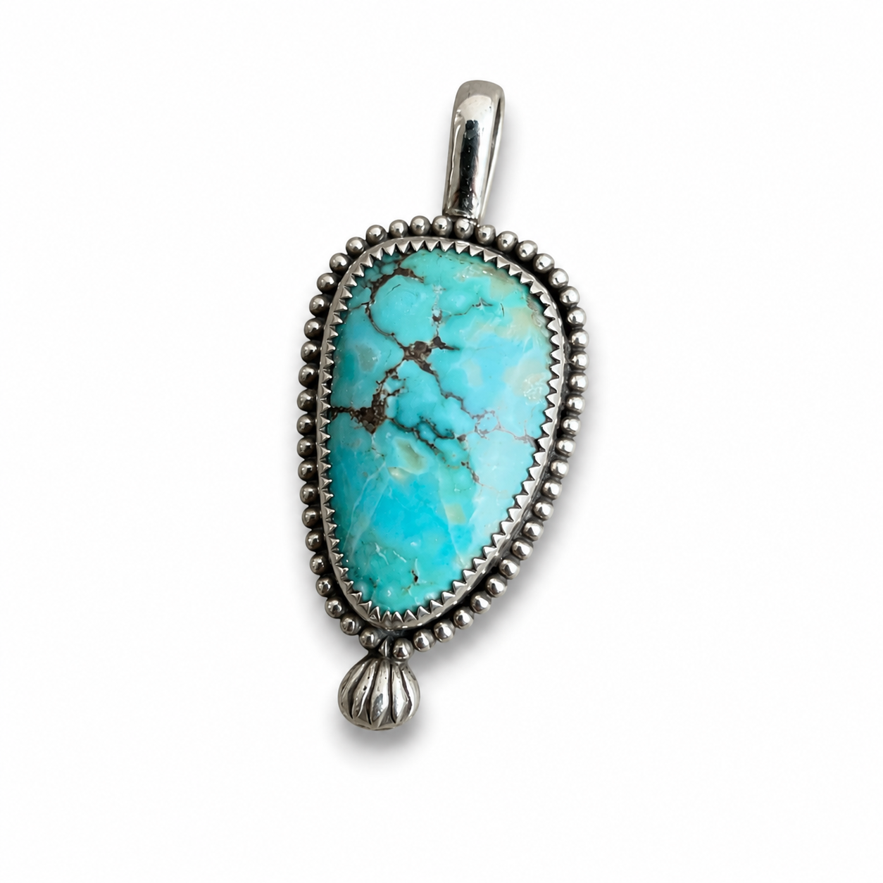 Blue Moon Turquoise in Silver Pendant