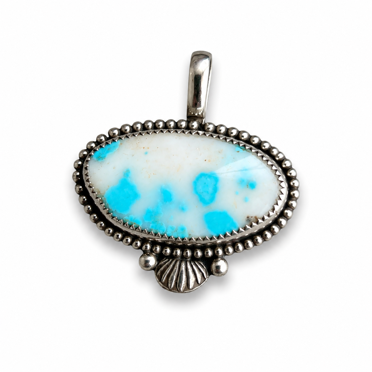 Kingman Turquoise in Silver Pendant
