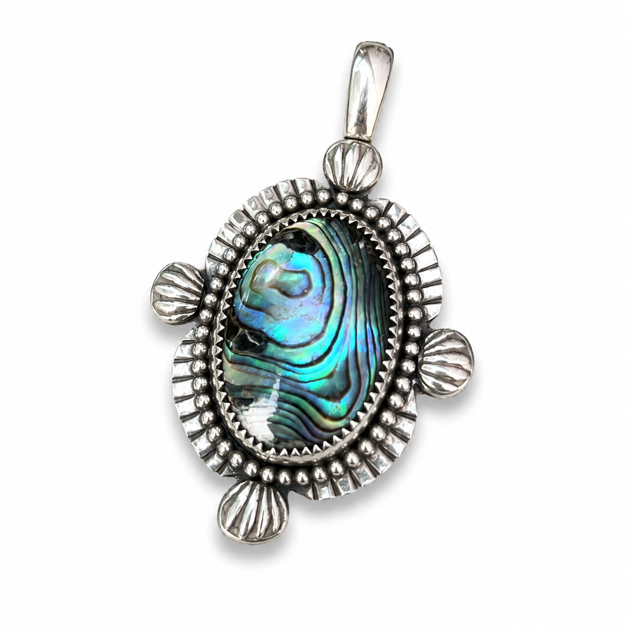 Abalone Shell in Silver Pendant