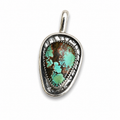 Hubei Turquoise in Silver Pendant