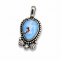 Golden Hills Turquoise in Silver Pendant