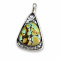 Hubei Turquoise in Silver Pendant