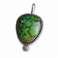 Hubei Turquoise in Silver Pendant