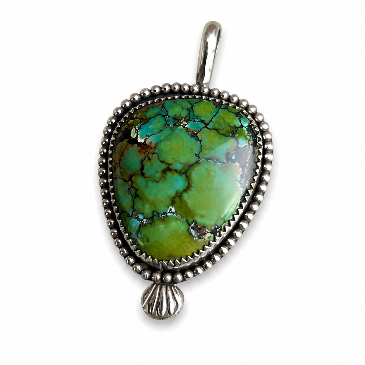 Hubei Turquoise in Silver Pendant