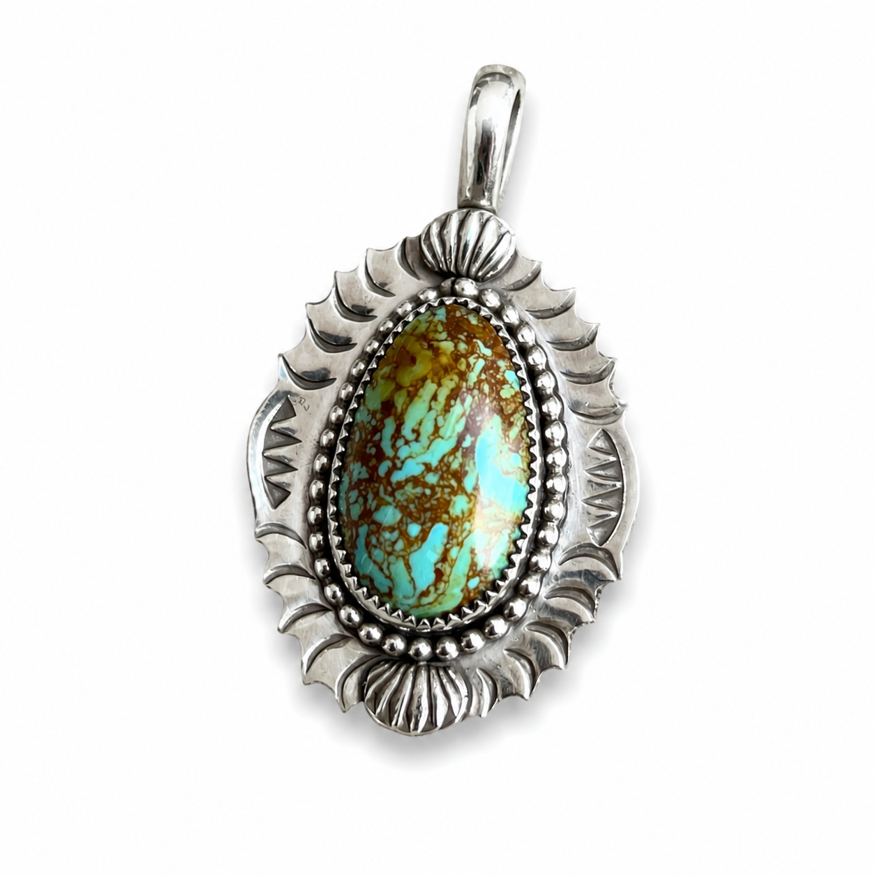 Stella Blue Turquoise in Silver Pendant
