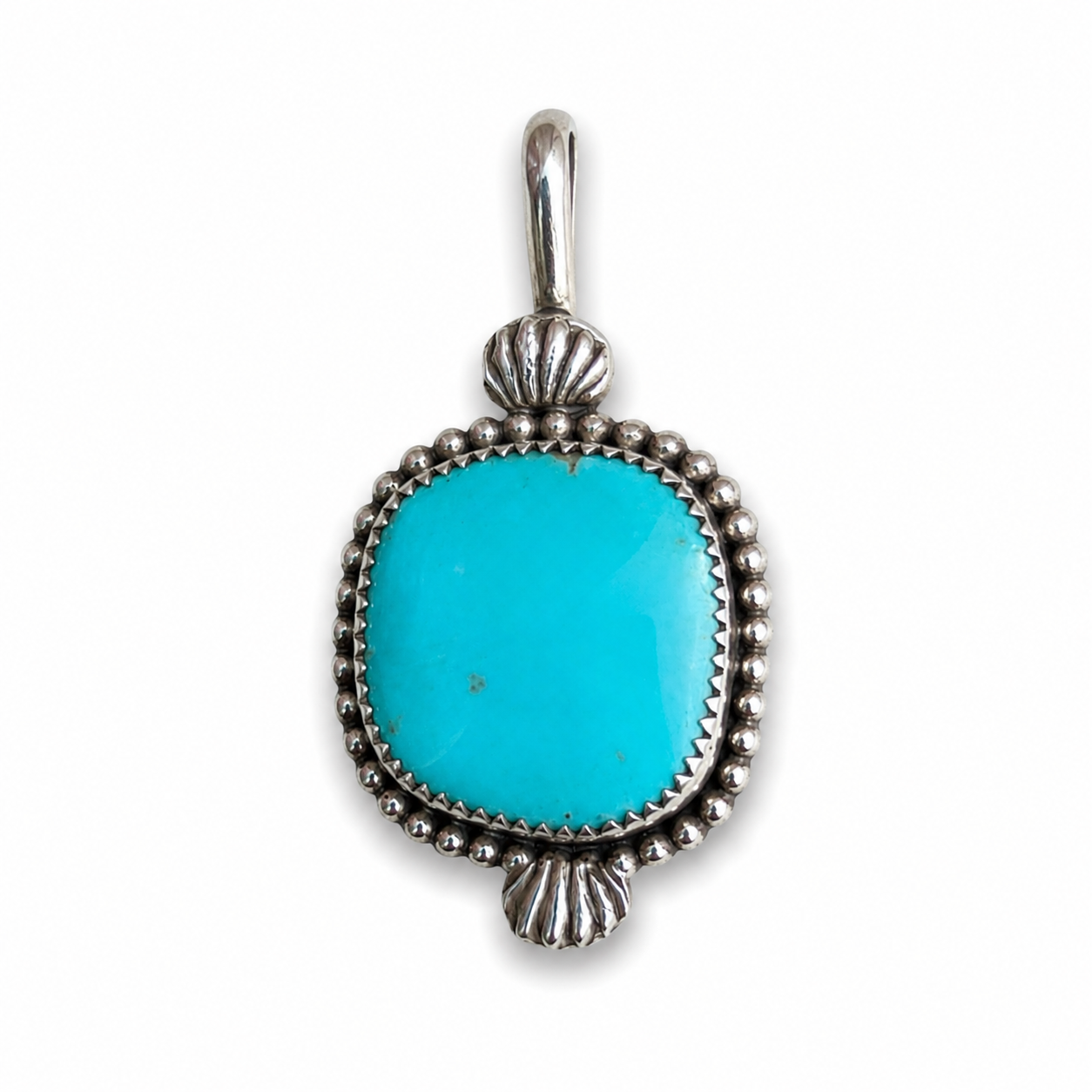 Sleeping Beauty Turquoise in Silver Pendant