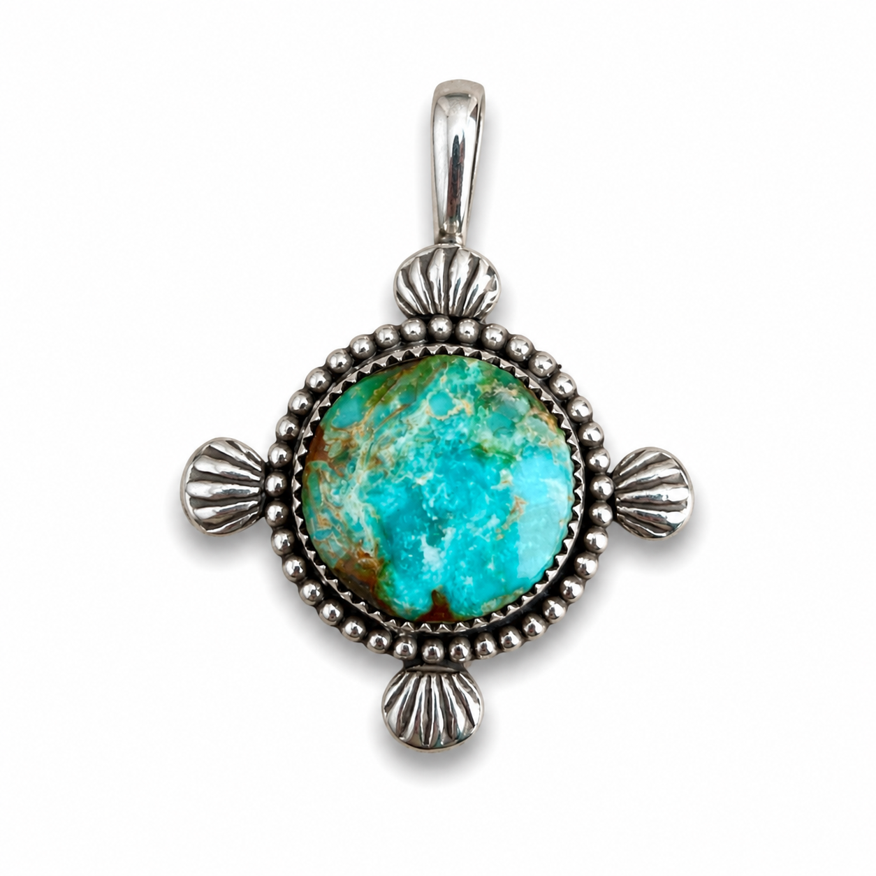 Sonoran Gold Turquoise in Silver Pendant