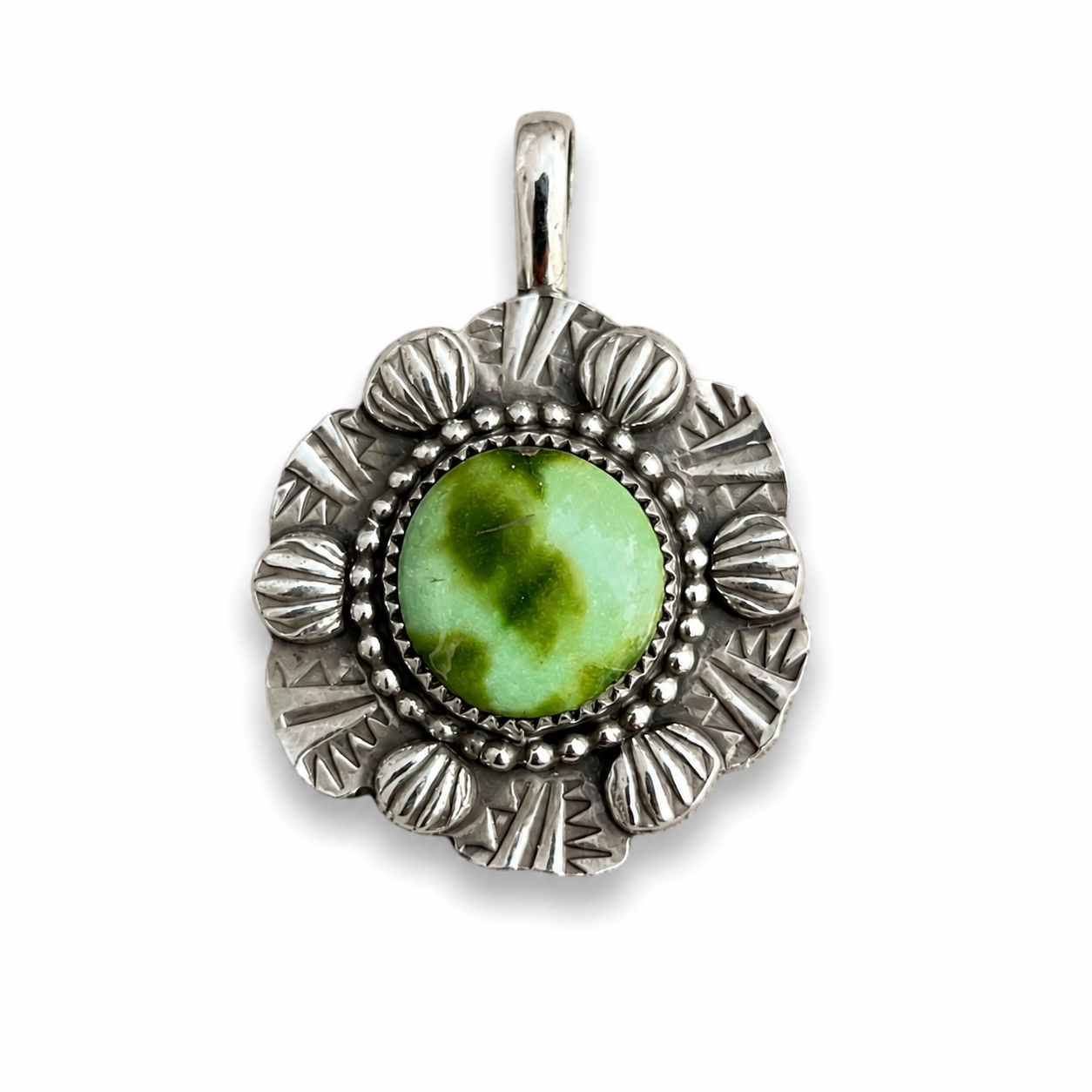 Sonoran Gold Turquoise in Silver Pendant