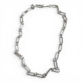 Hand Fabricated Silver Chain Necklace 28”