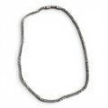 Hand Fabricated Braided Silver Chain Necklace 24”