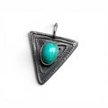 Kingman Red Web Turquoise in Silver Pendant