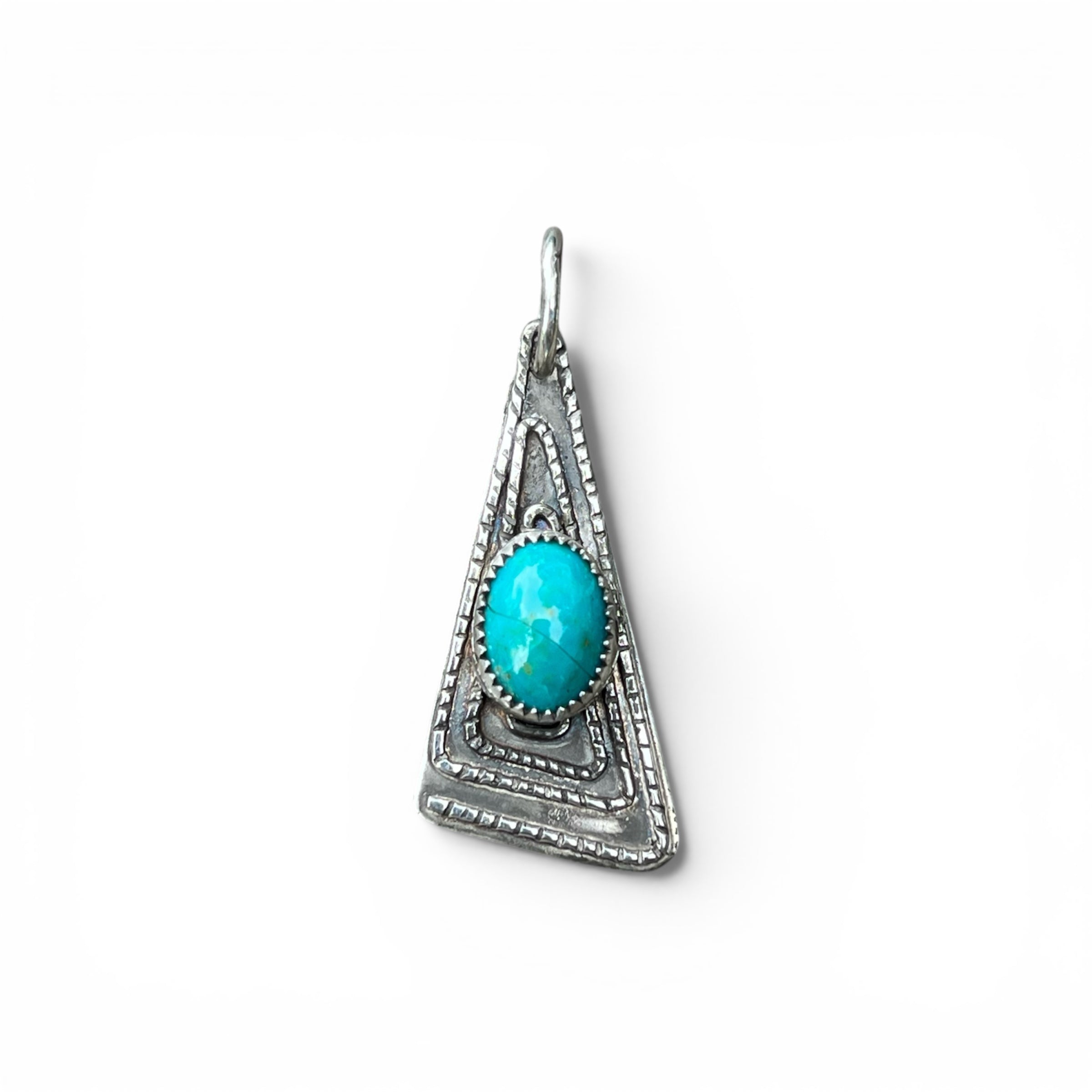 Kingman Turquoise in Silver Pendant