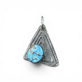 Golden Hills Turquoise in Silver Pendant