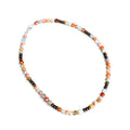 Carnilean and Wood Beaded Necklace with Sterling Silver Clasp Jewelry