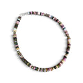 Watermelon Tourmaline Beaded Necklace with Sterling Silver Clasp Jewelry
