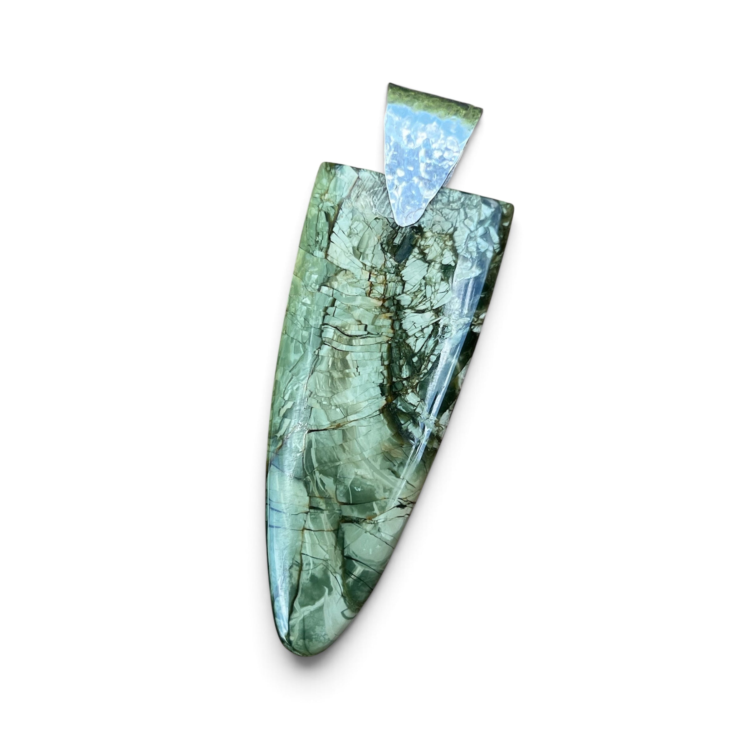 Morrisonite Jasper Pendant with Swinging Silver Bale