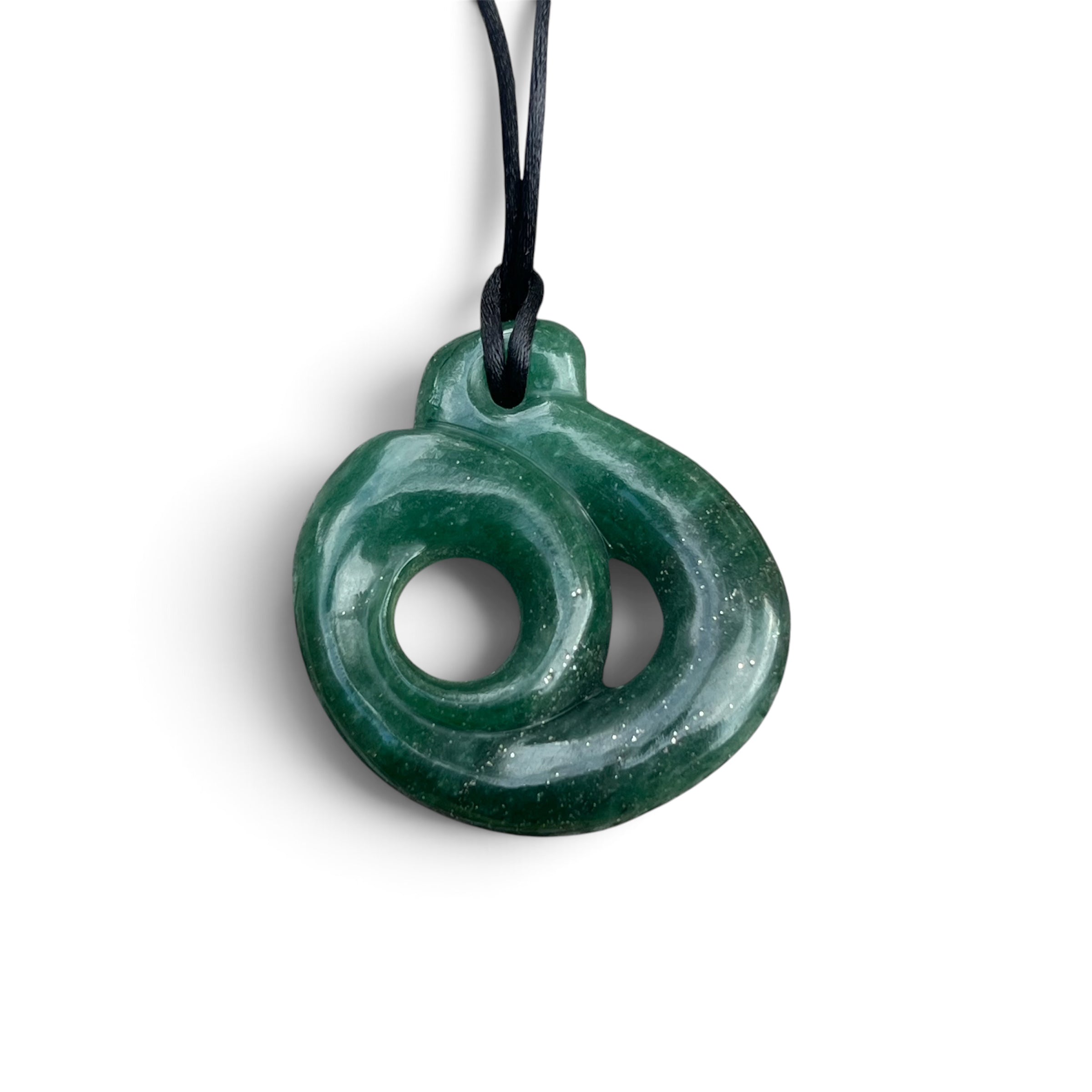 Hand Carved Green Guatemalan Jade Pendant