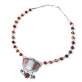 “Desert Bloom” Willow Creek Jasper with Carnelian, Opal, and Mediterranean Coral 22” Necklace